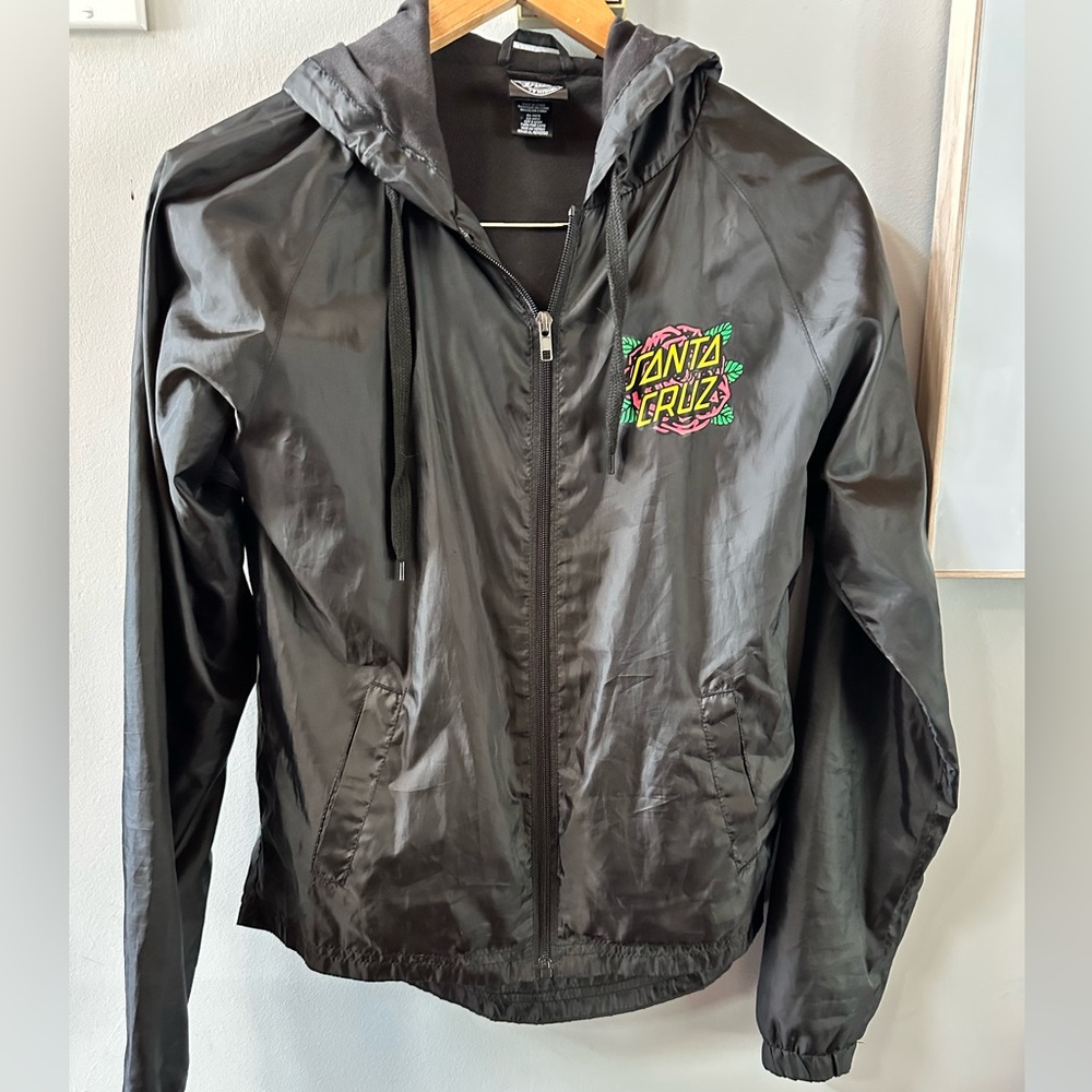 Santa Cruz Black Windbreaker Jacket
